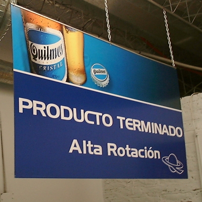 Cartel colgante