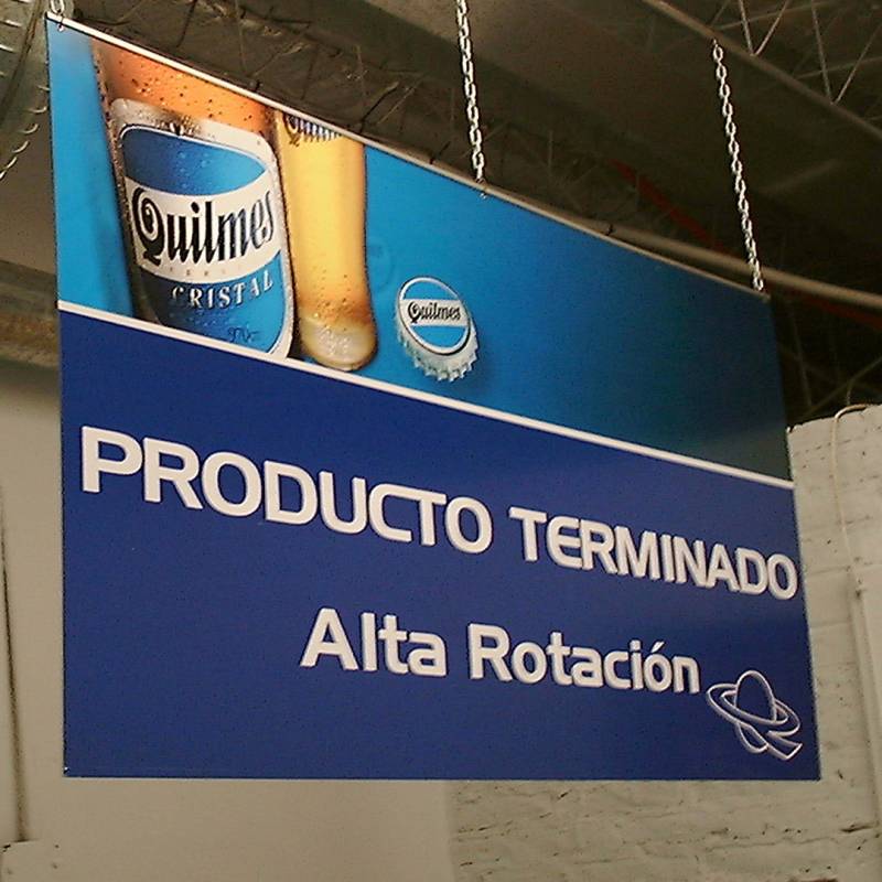 Cartel colgante