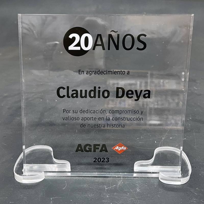 Reconocimiento en Acrílico Impreso